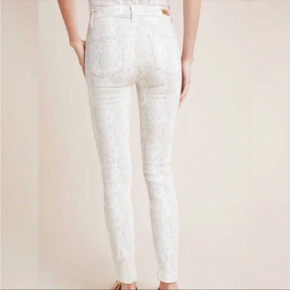 Paige Hoxton Ankle Snake Print Skinny Jeans Python Anthropologie Denim Size 26 - Picture 2 of 16